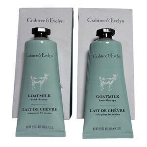 2 Crabtree & Evelyn Goatmilk Hand Therapy 3.5oz Intensive Conditioning Cream NIB